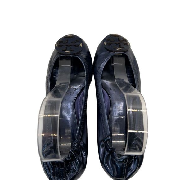 Blue Tory Burch Patent Reva Ballet flats 7 - Picture 4 of 16